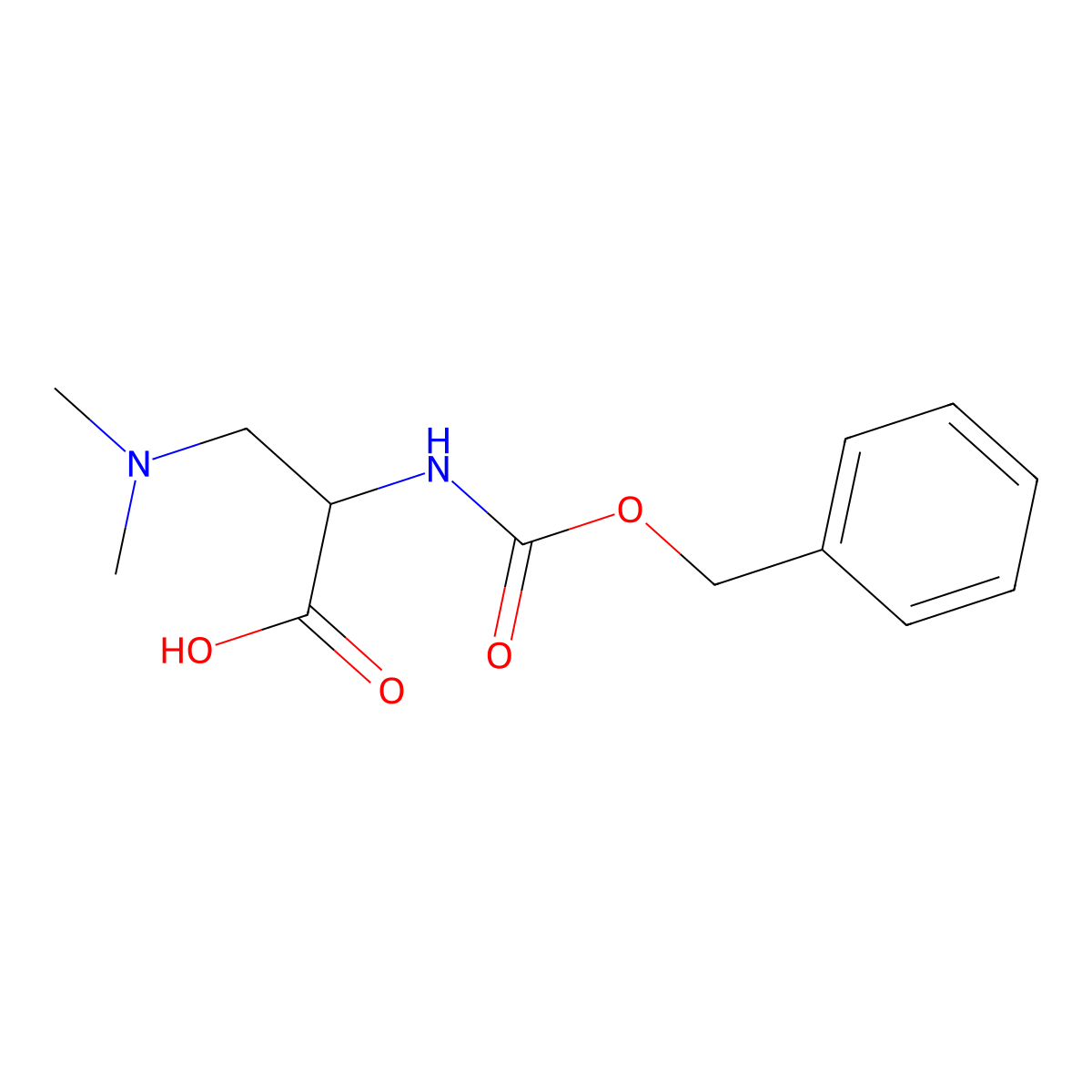 (2S)-2-{[(benzyloxy)carbonyl]amino}-3-(dimethylamino)propanoic acid molecular structure, CAS 160885-19-8