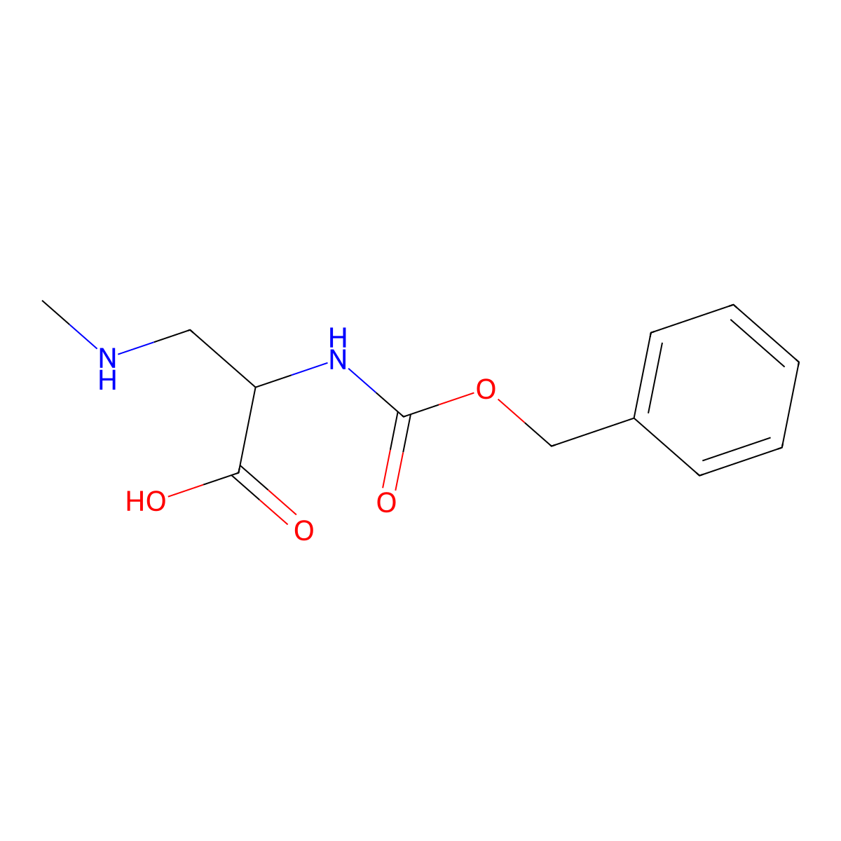 (S)-2-(((Benzyloxy)carbonyl)amino)-3-(methylamino)propanoic acid molecular structure, CAS 160885-20-1