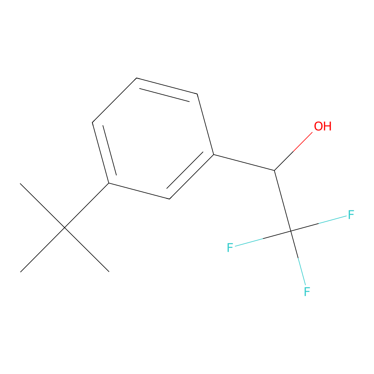 1-(3-Tert-butylphenyl)-2,2,2-trifluoroethan-1-ol molecular structure, CAS 160887-98-9