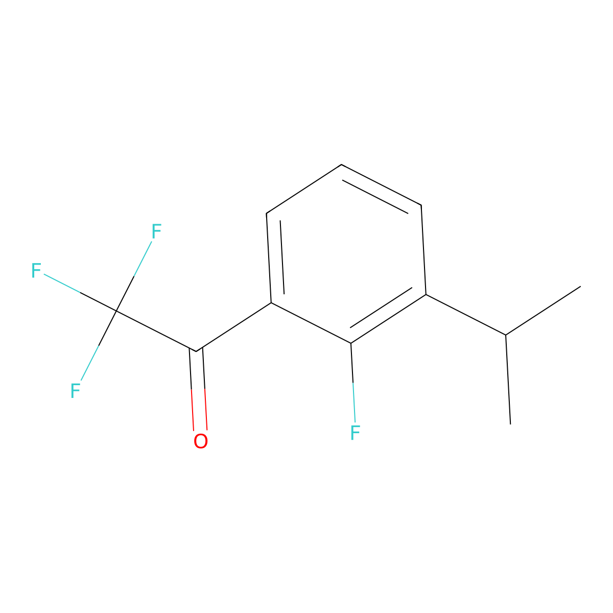 2,2,2-Trifluoro-1-(2-fluoro-3-isopropylphenyl)ethanone molecular structure, CAS 160888-03-9