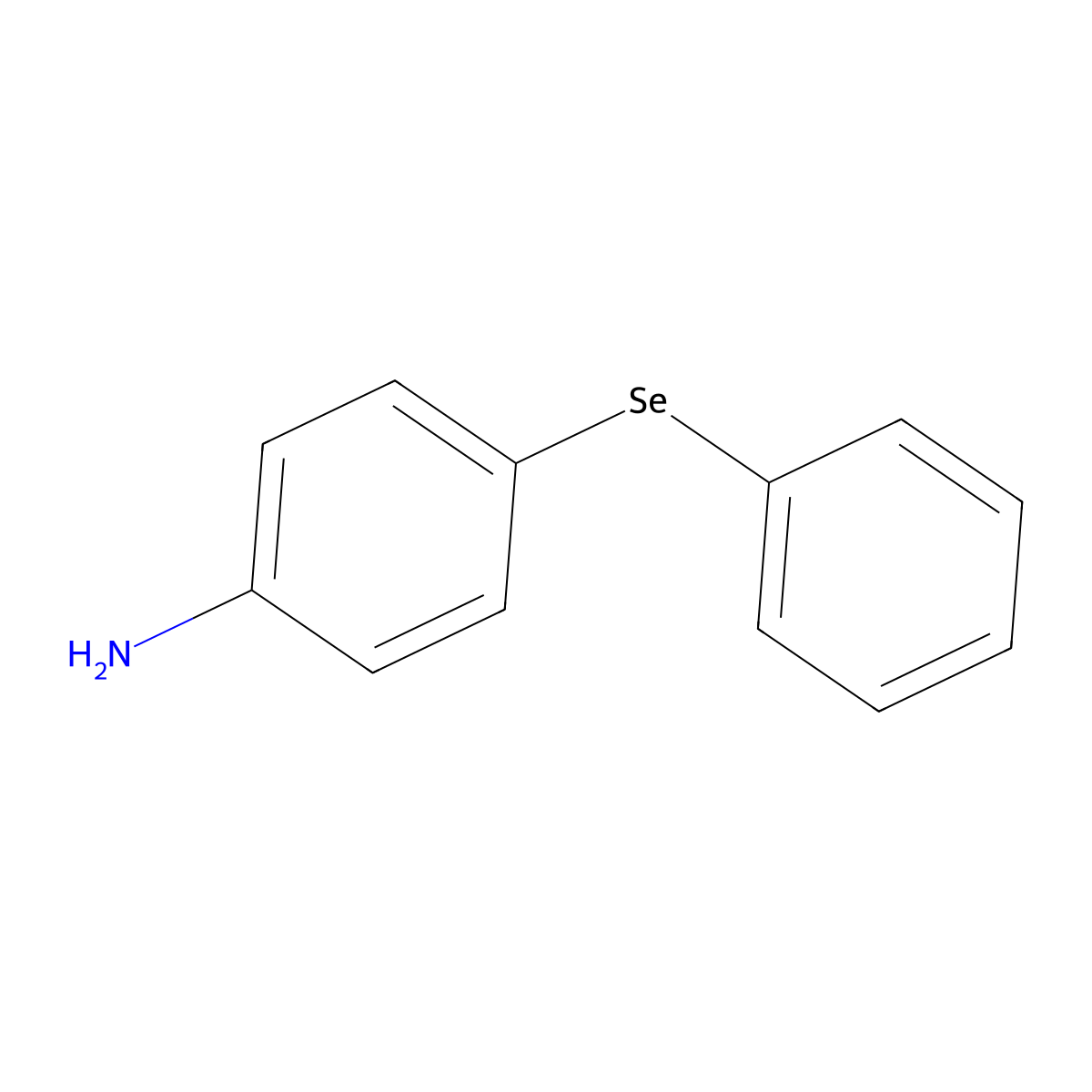 Benzenamine, 4-(phenylseleno)- molecular structure, CAS 16089-79-5