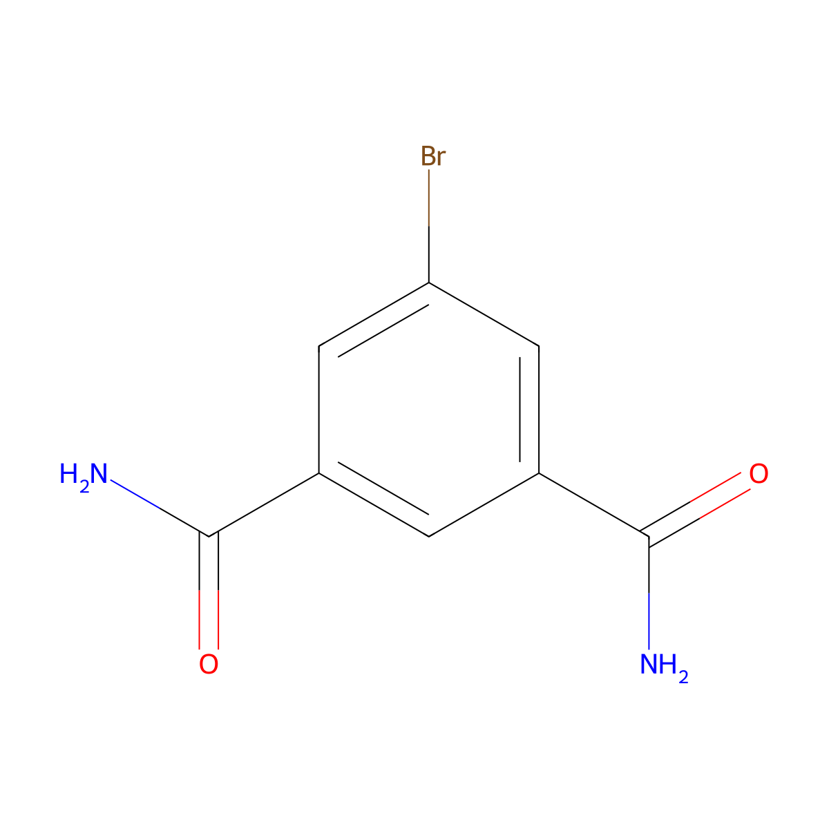 5-Bromo-1,3-benzenedicarboxamide molecular structure, CAS 160892-06-8