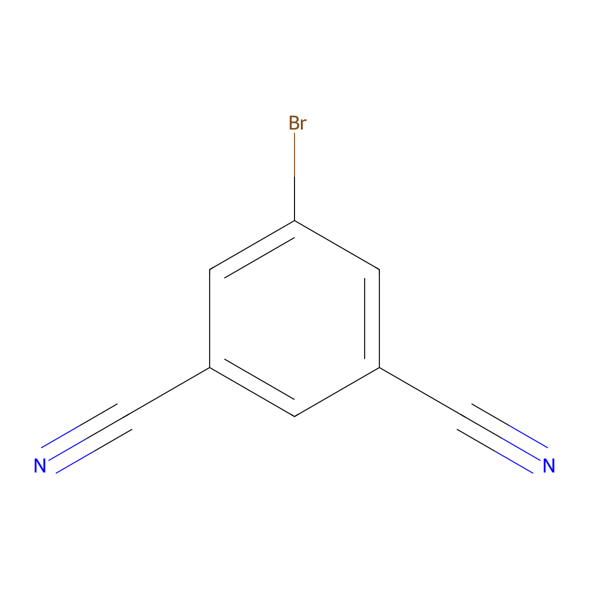 5-Bromobenzene-1,3-dicarbonitrile molecular structure, CAS 160892-07-9