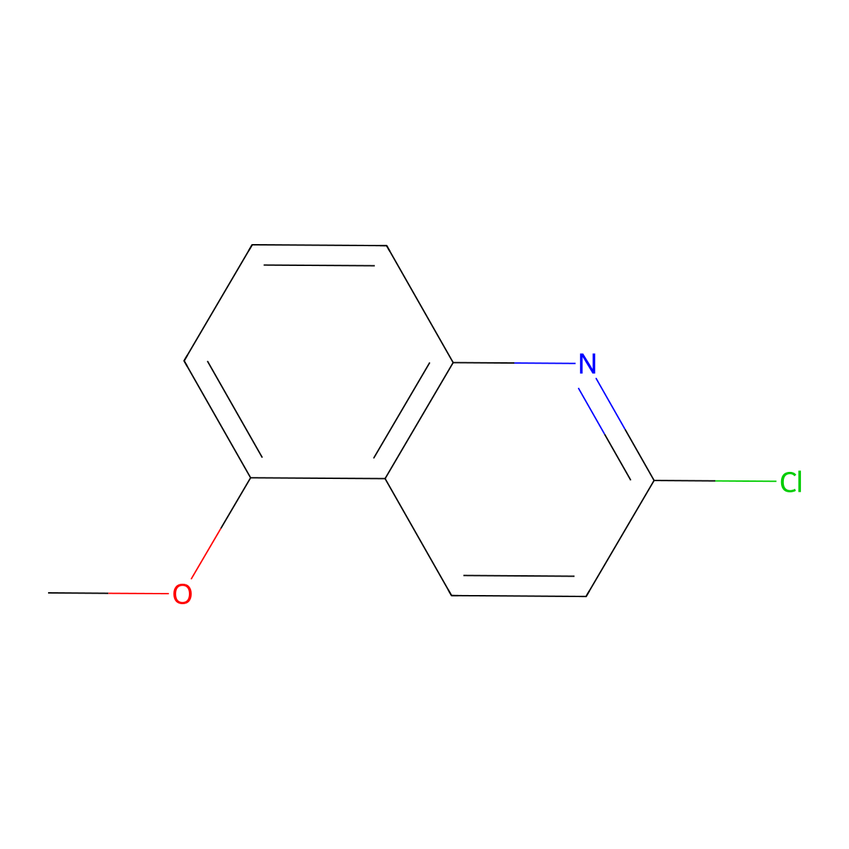 2-Chloro-5-methoxyquinoline molecular structure, CAS 160893-07-2