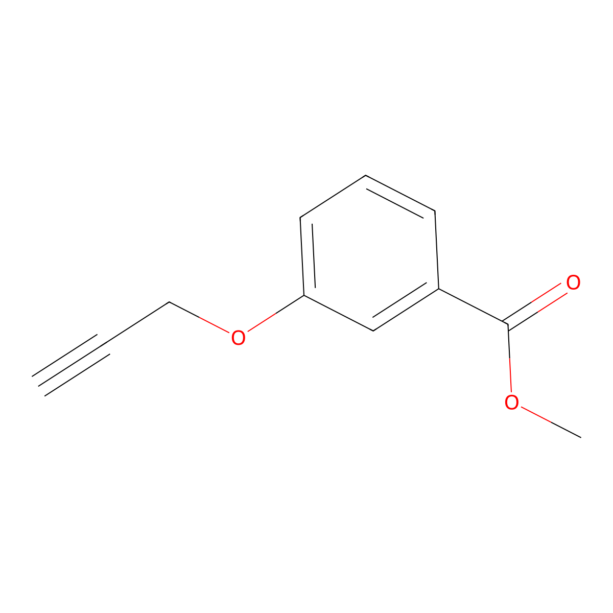 Methyl 3-(prop-2-yn-1-yloxy)benzoate molecular structure, CAS 160893-68-5