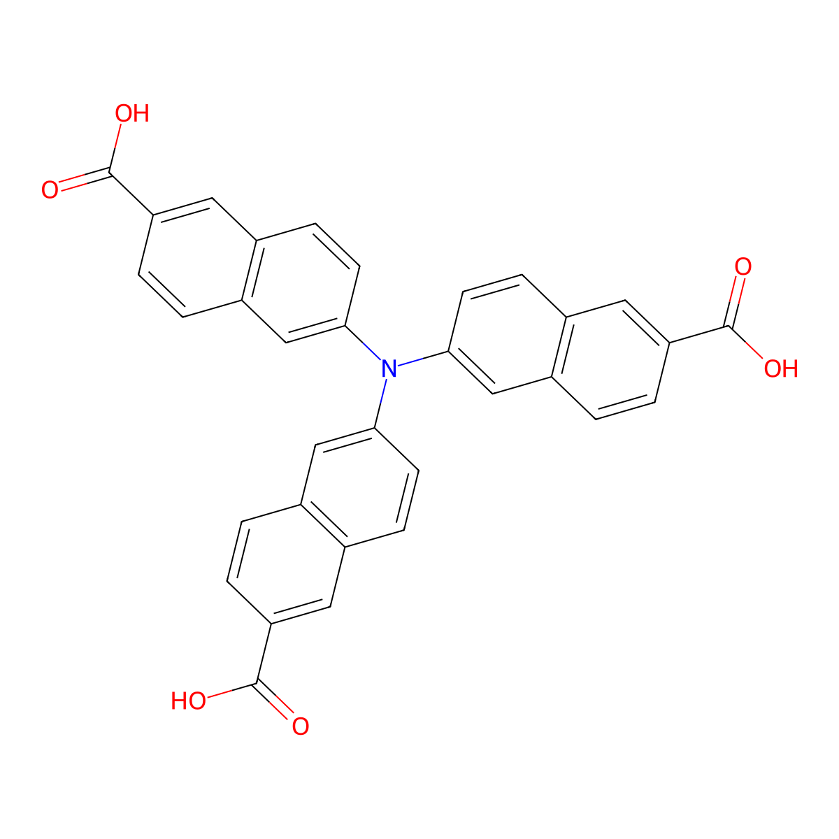 6,6',6''-Nitrilotris(2-naphthoic acid) molecular structure, CAS 1608996-73-1