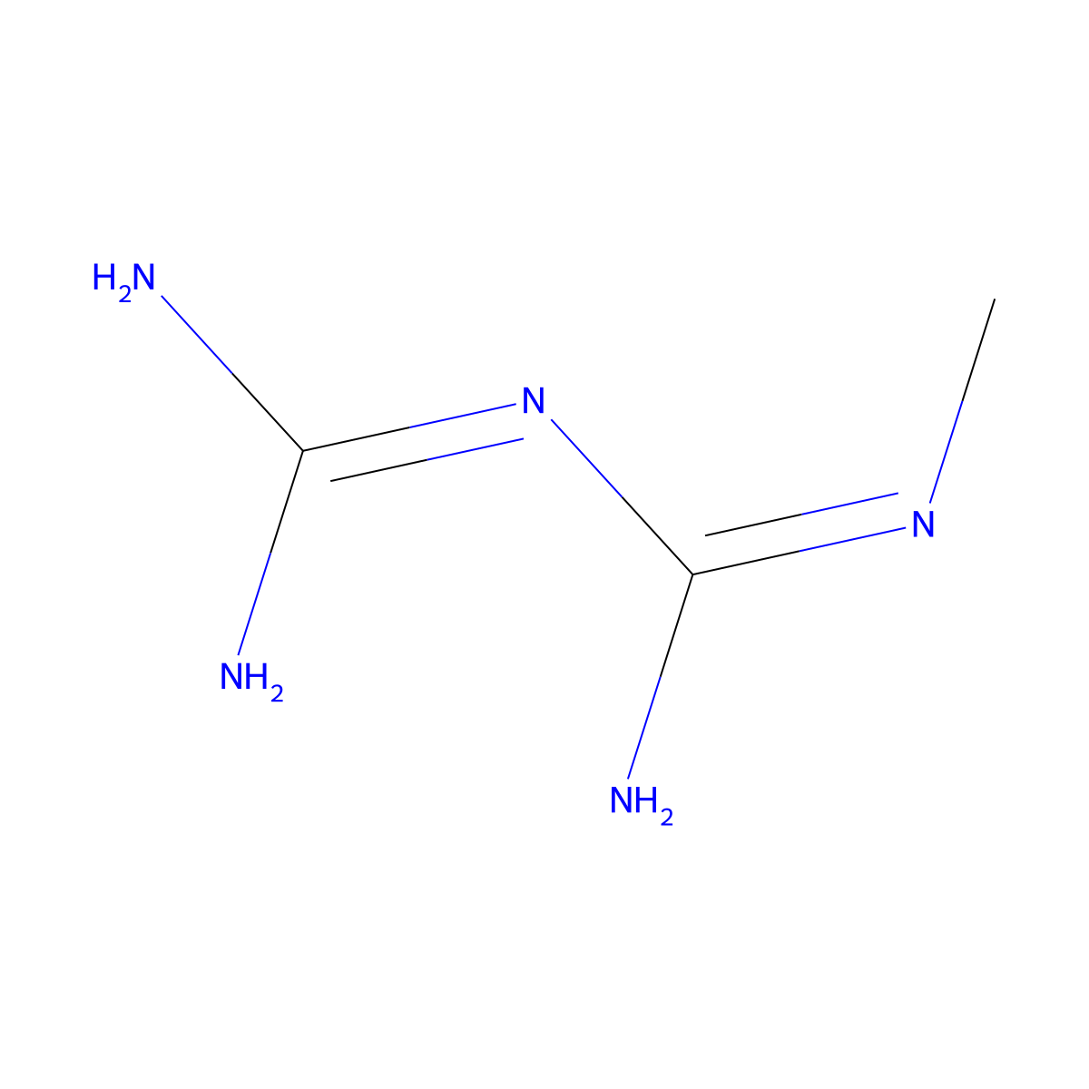 1-Methylbiguanide molecular structure, CAS 1609-00-3