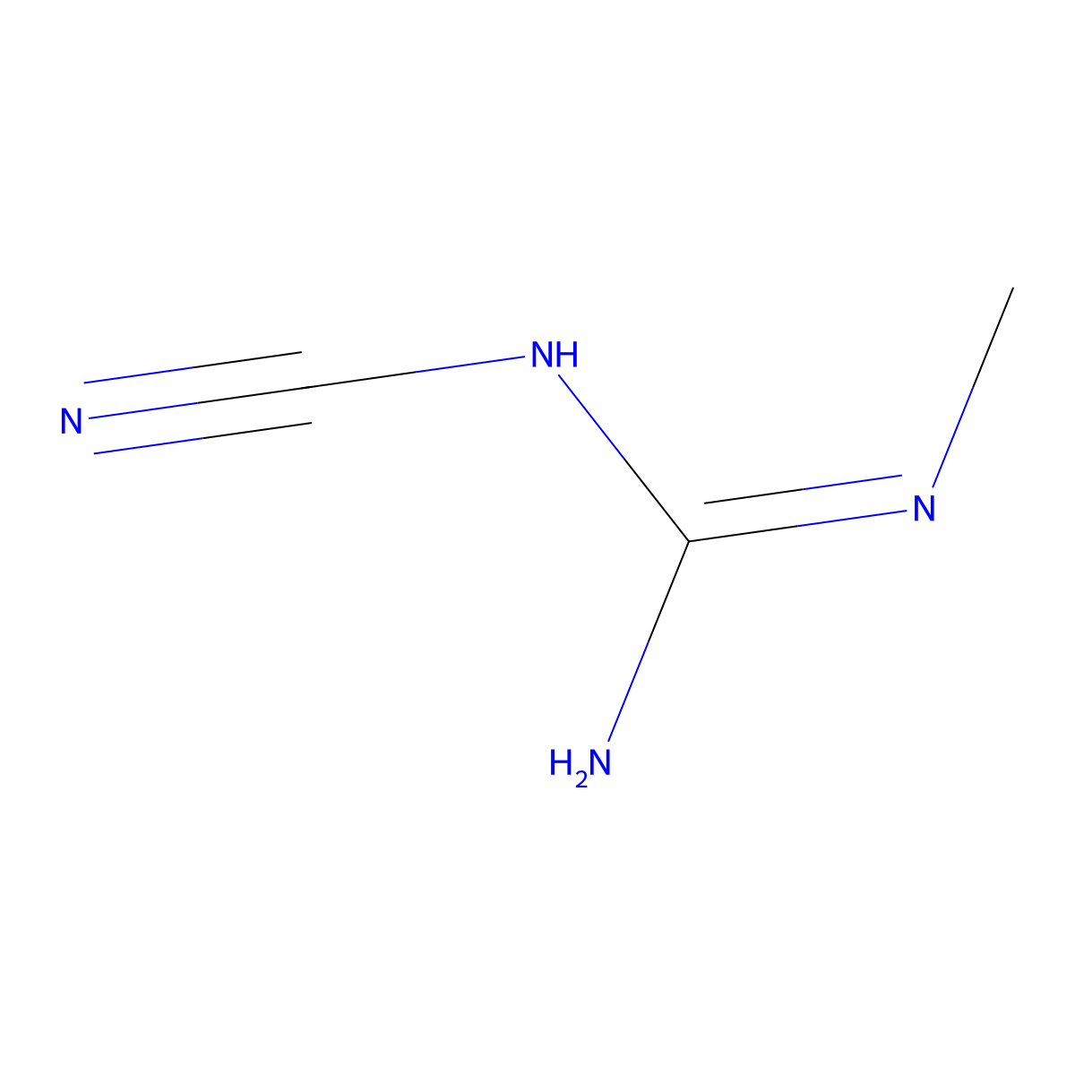 N-cyano-N'-methylguanidine molecular structure, CAS 1609-07-0
