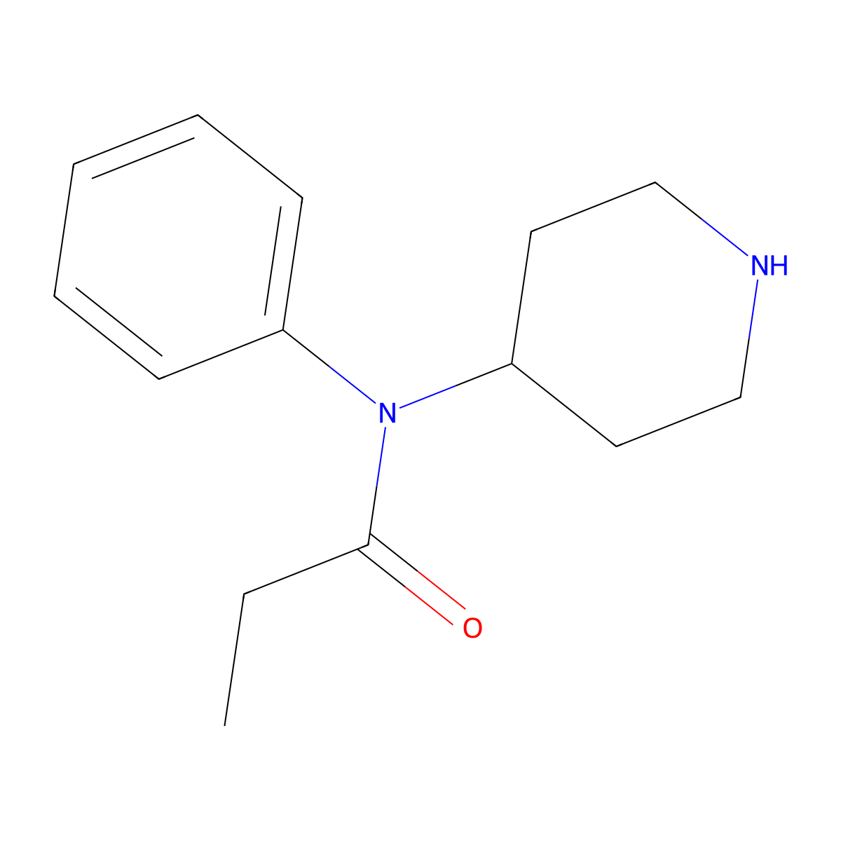 4-(N-Propionylaniline)piperidine molecular structure, CAS 1609-66-1