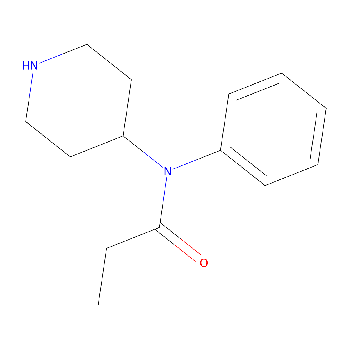 4-(N-Propionylaniline)piperidine molecular structure, CAS 1609-66-1