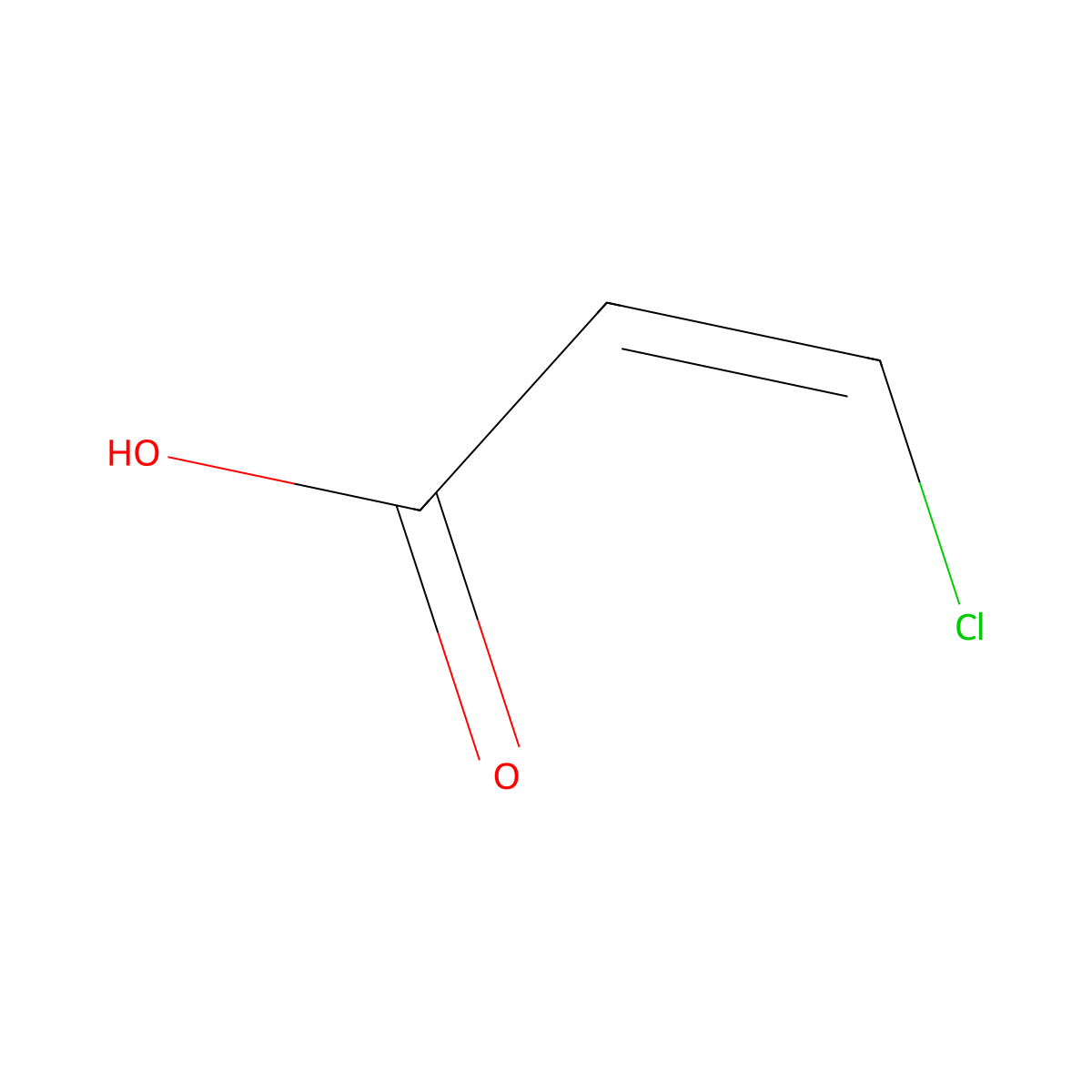 cis-3-Chloroacrylic acid molecular structure, CAS 1609-93-4