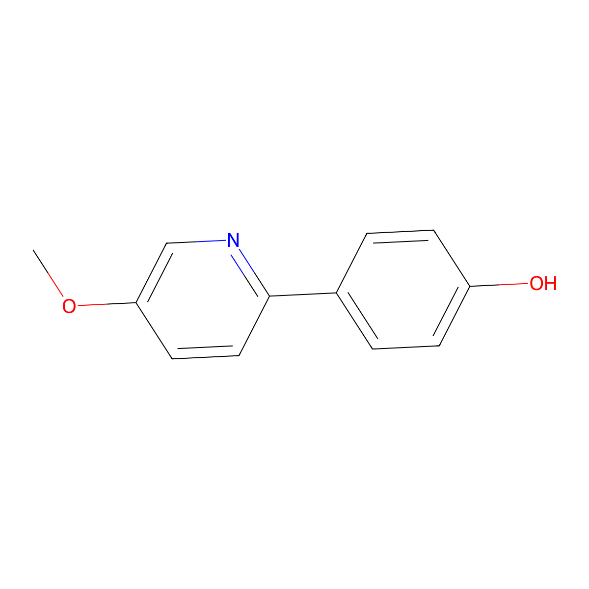 4-(5-Methoxypyridin-2-yl)phenol molecular structure, CAS 1609015-95-3
