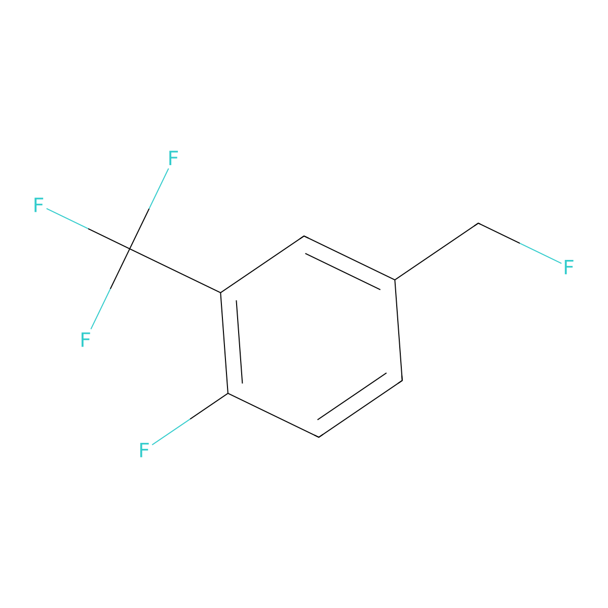 4-Fluoro-3-(trifluoromethyl)benzyl fluoride molecular structure, CAS 1609026-46-1