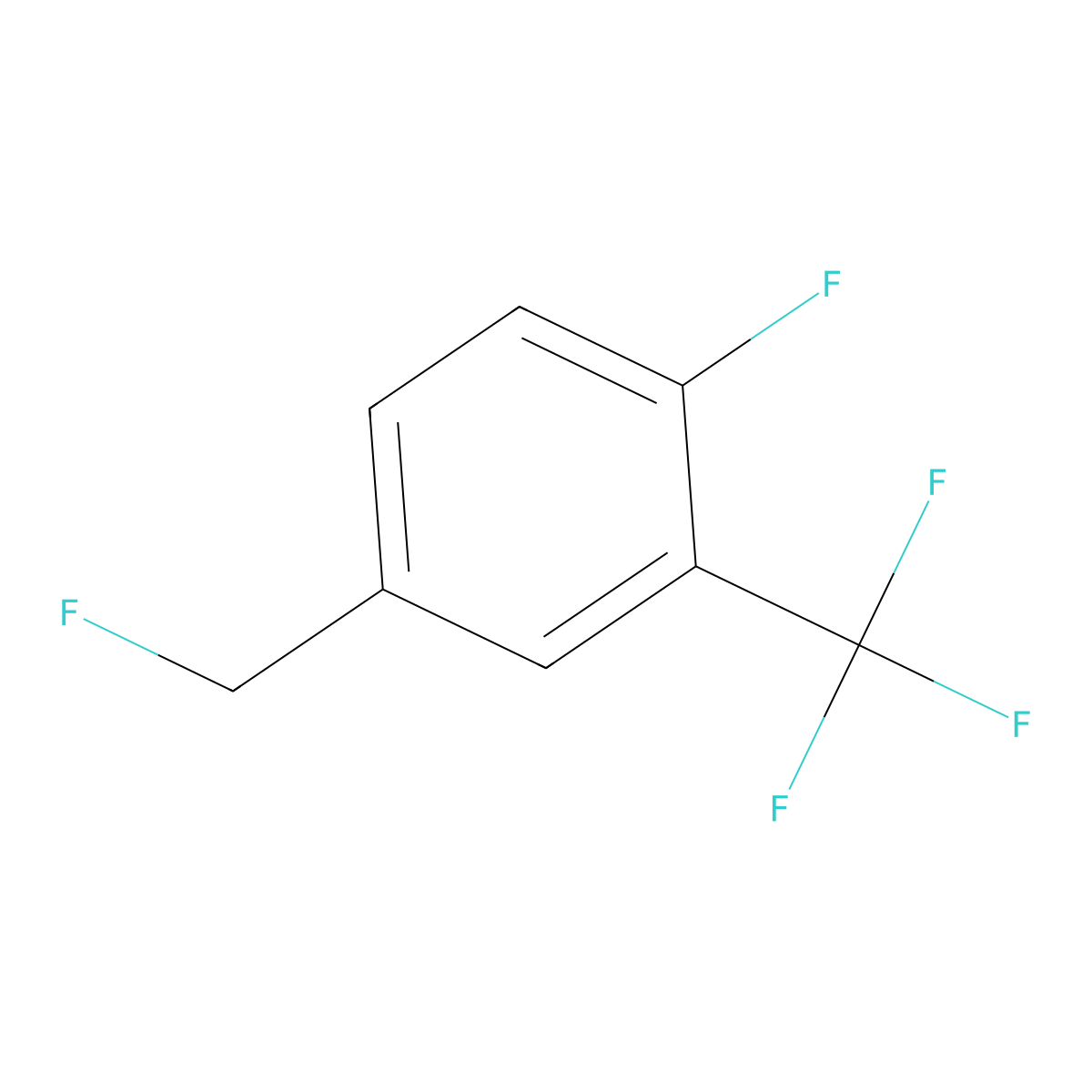 4-Fluoro-3-(trifluoromethyl)benzyl fluoride molecular structure, CAS 1609026-46-1