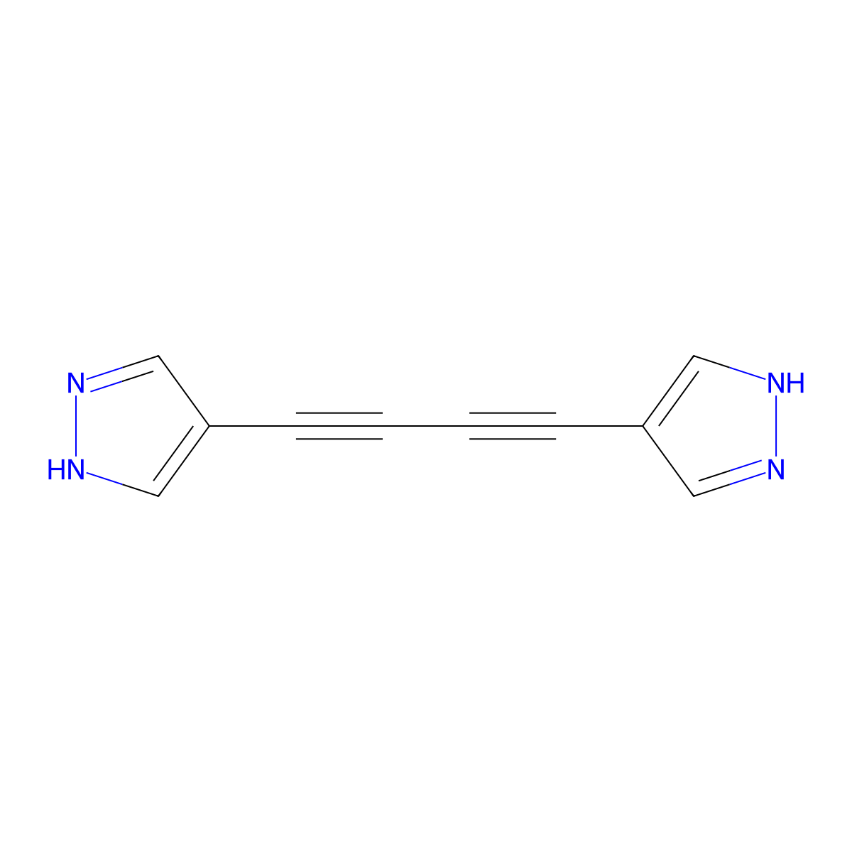 4,4'-(1,3-Butadiyne-1,4-diyl)bis[1H-pyrazole] molecular structure, CAS 1609036-15-8