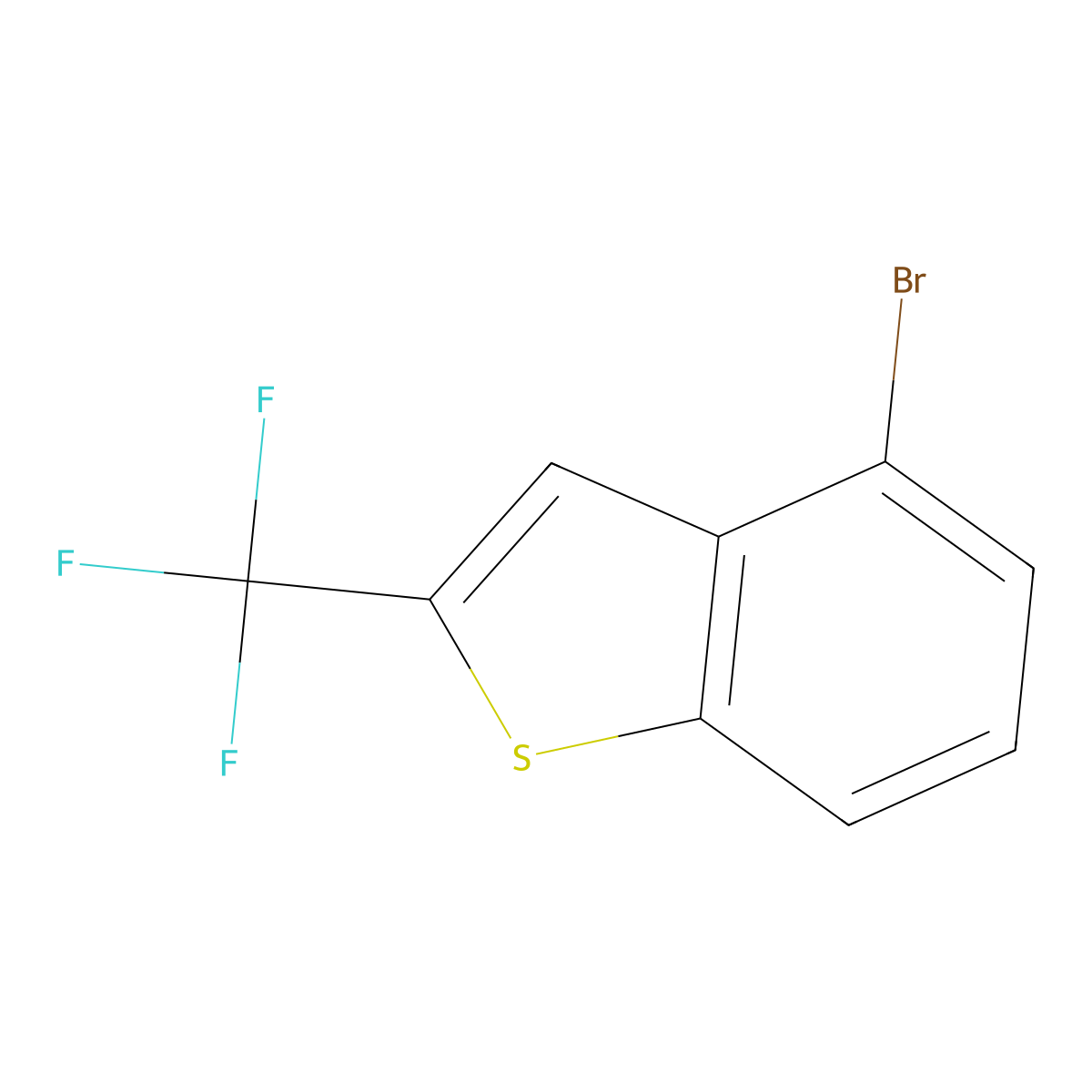 4-Bromo-2-(trifluoromethyl)-1-benzothiophene molecular structure, CAS 1609047-47-3