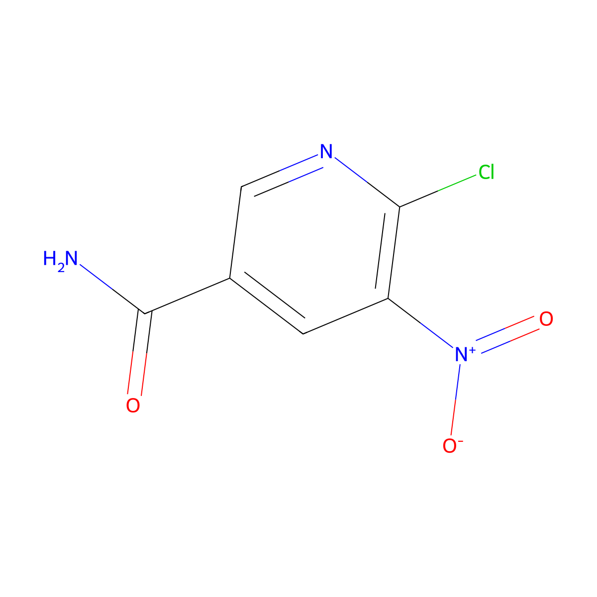 6-Chloro-5-nitronicotinamide molecular structure, CAS 160906-99-0