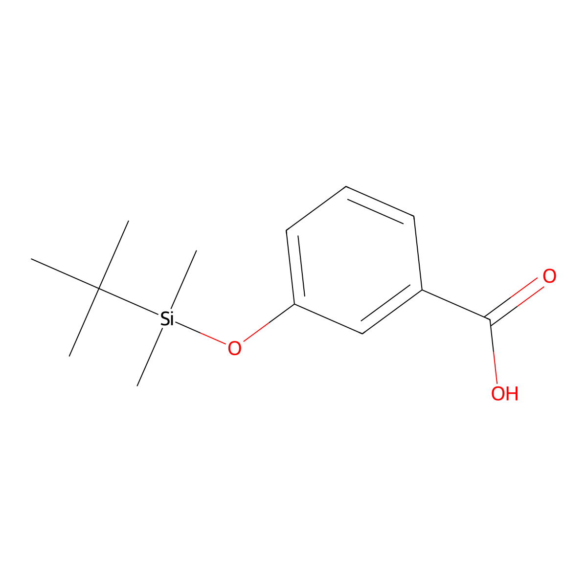 3-{[tert-Butyl(dimethyl)silyl]oxy}benzoic acid molecular structure, CAS 160907-95-9