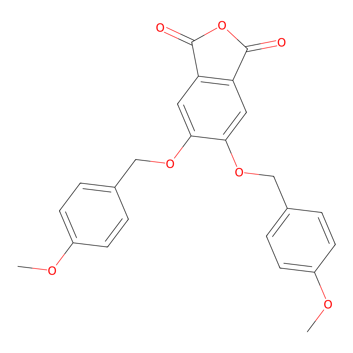 5,6-Bis((4-methoxybenzyl)oxy)isobenzofuran-1,3-dione molecular structure, CAS 1609071-04-6