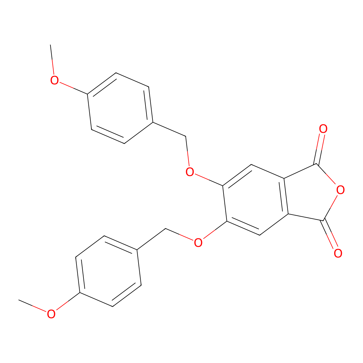 5,6-Bis((4-methoxybenzyl)oxy)isobenzofuran-1,3-dione molecular structure, CAS 1609071-04-6