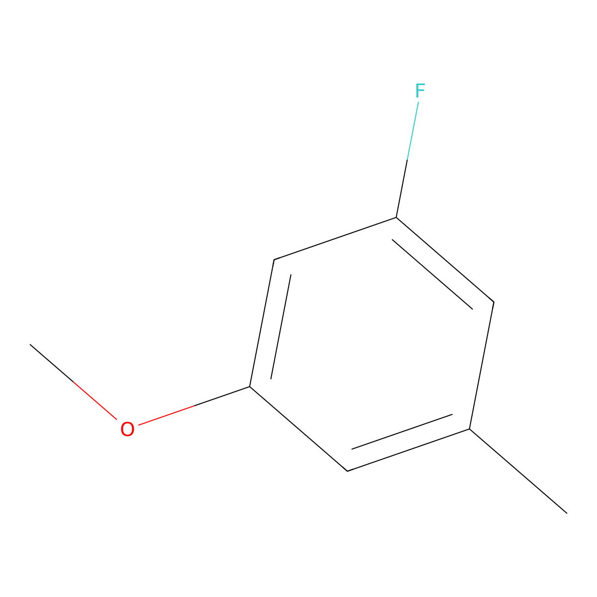 1-Fluoro-3-methoxy-5-methylbenzene molecular structure, CAS 160911-11-5