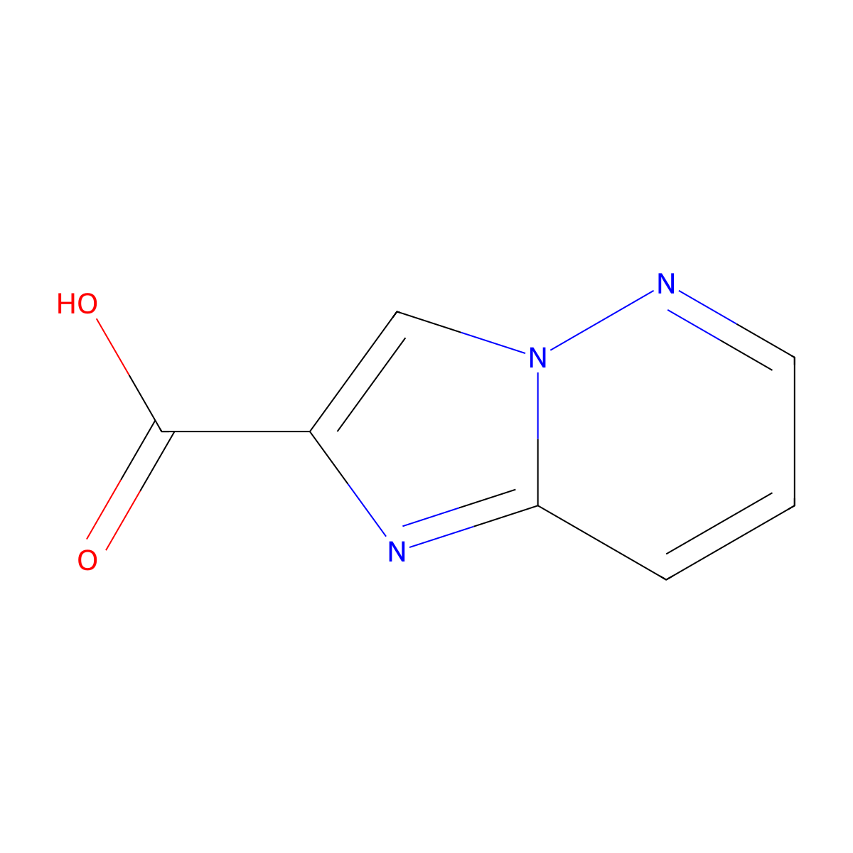 Imidazo(1,2-b)pyridazine-2-carboxylic acid molecular structure, CAS 160911-42-2