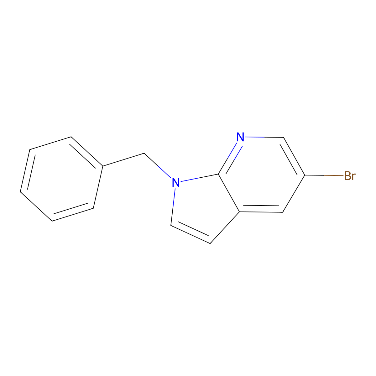 1-Benzyl-5-bromo-1H-pyrrolo[2,3-b]pyridine molecular structure, CAS 1609130-04-2