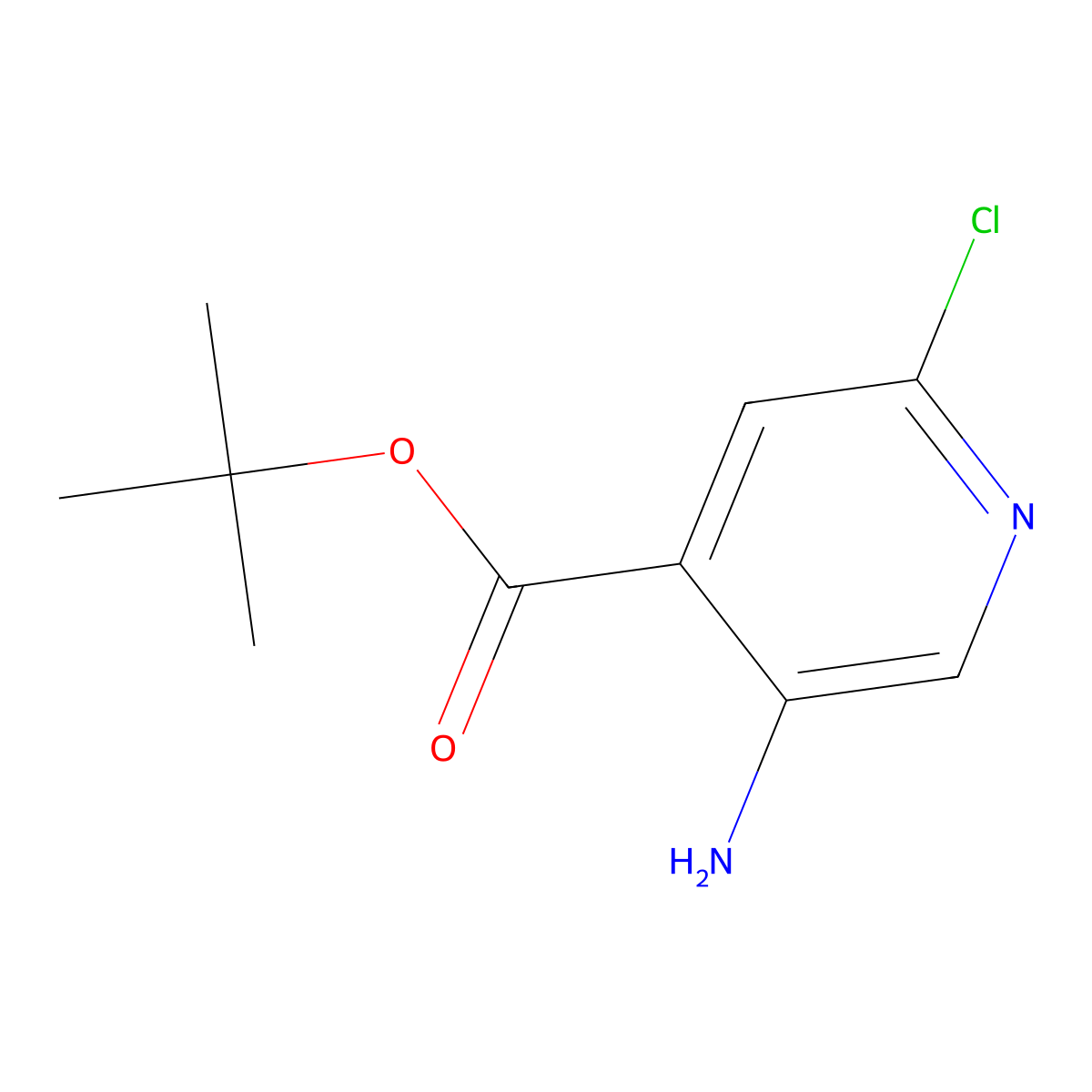tert-Butyl 5-amino-2-chloroisonicotinate molecular structure, CAS 1609130-62-2