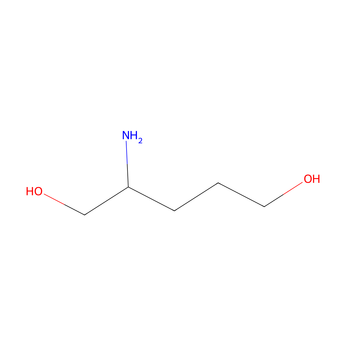 (R)-2-Amino-1,5-pentanediol molecular structure, CAS 1609163-12-3