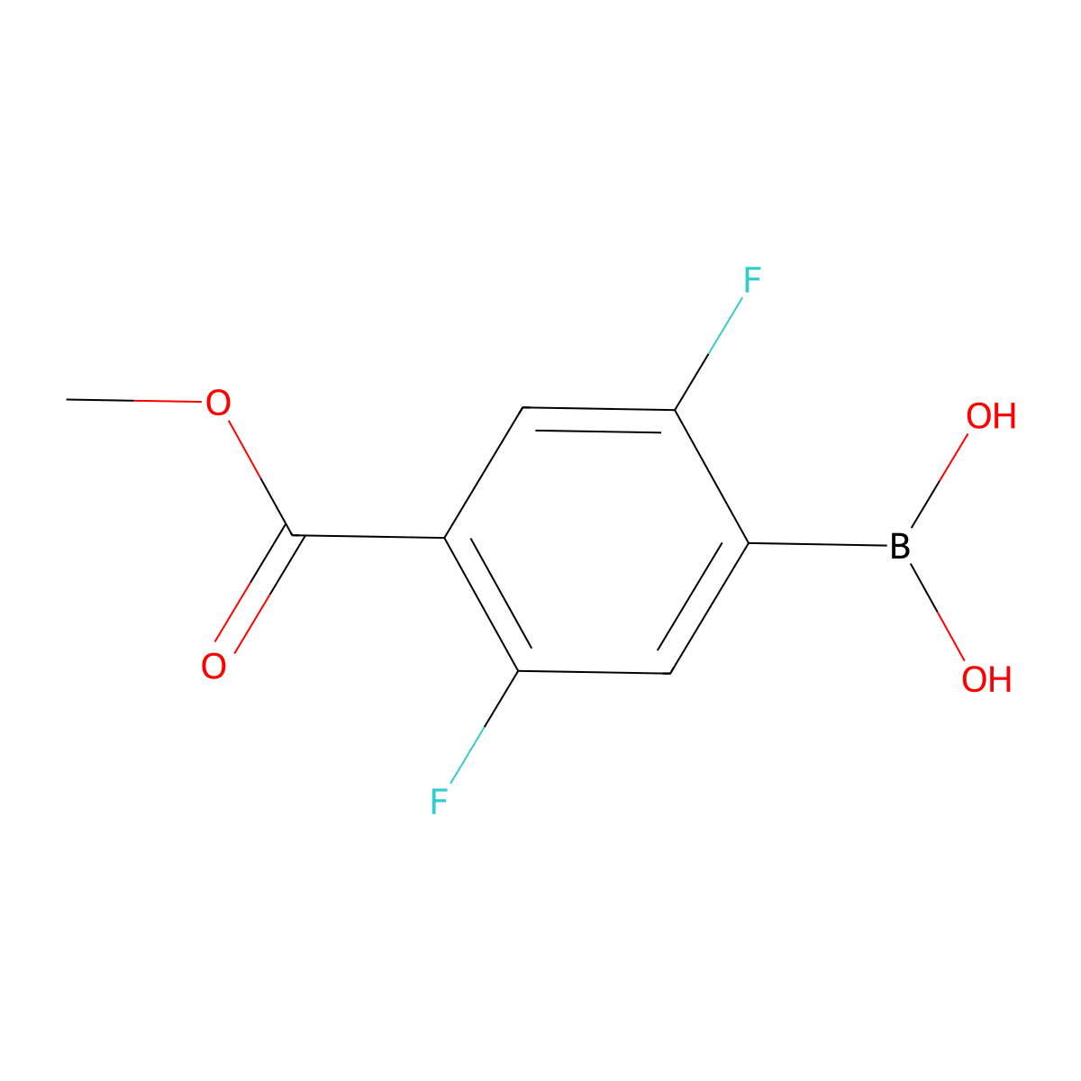 [2,5-Difluoro-4-(methoxycarbonyl)phenyl]boronic acid molecular structure, CAS 1609163-74-7