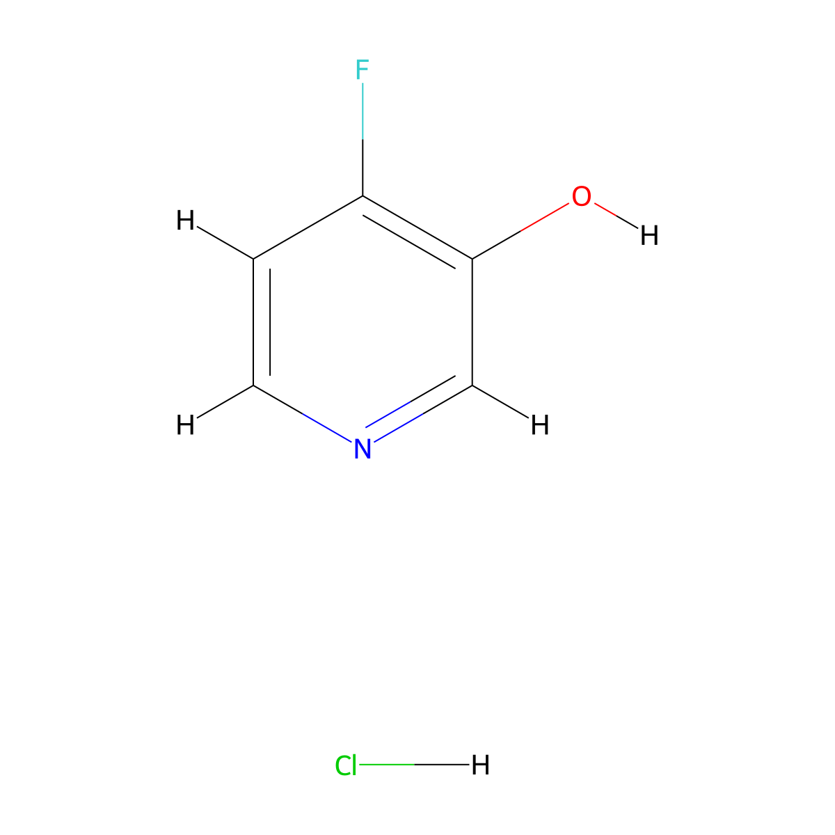 4-Fluoropyridin-3-ol hydrochloride molecular structure, CAS 1609166-33-7
