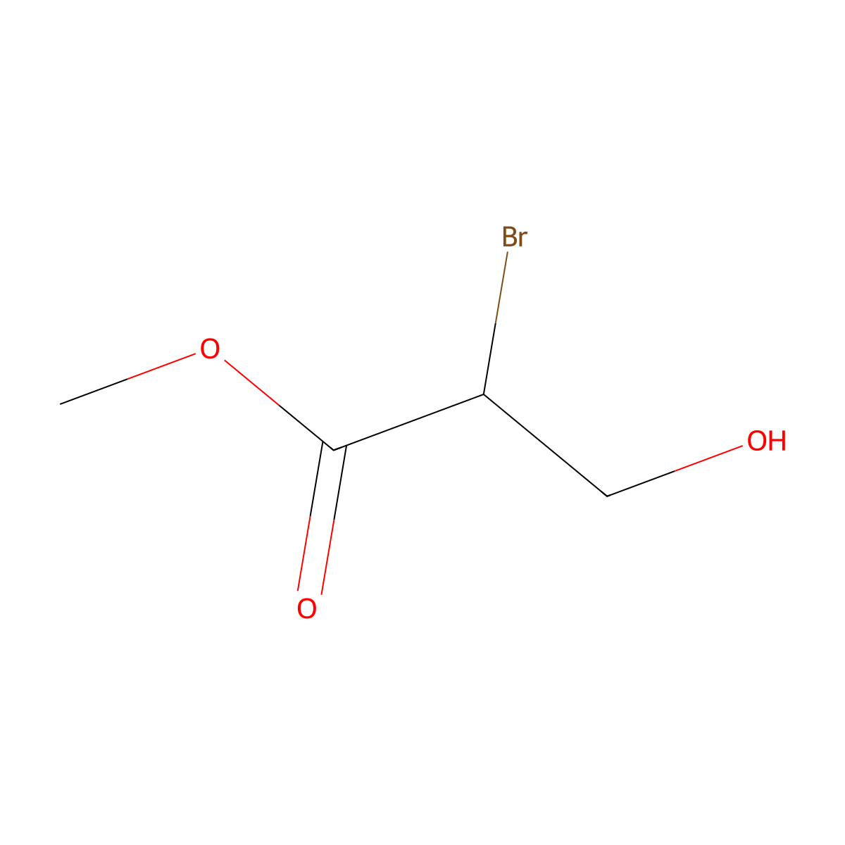 methyl (2R)-2-bromo-3-hydroxypropanoate molecular structure, CAS 1609168-44-6