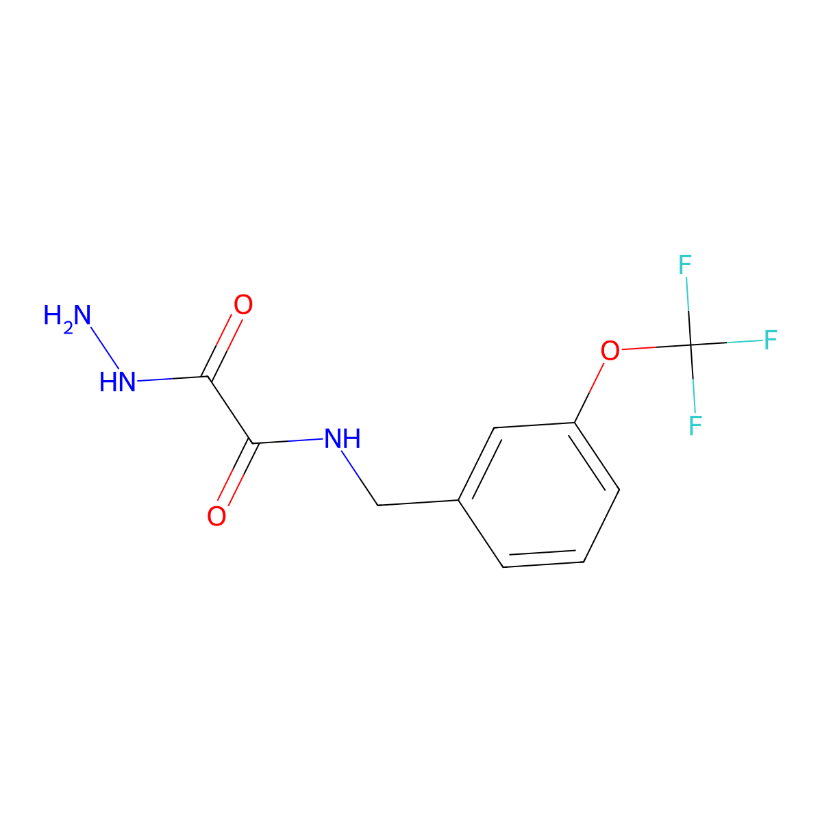 2-Hydrazineyl-2-oxo-N-(3-(trifluoromethoxy)benzyl)acetamide molecular structure, CAS 1609176-50-2