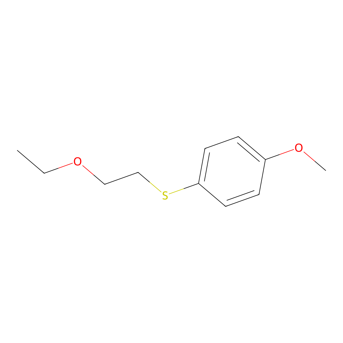 4-Methoxyphenyl 2-ethoxyethyl sulfide molecular structure, CAS 1609192-52-0
