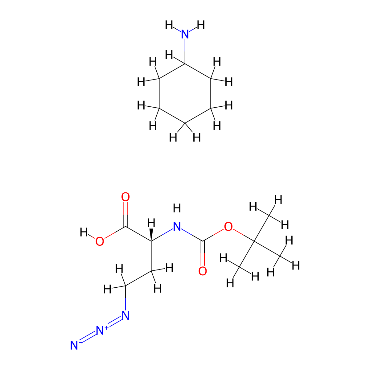 Boc-D-Dab(N3).CHA molecular structure, CAS 1609202-75-6