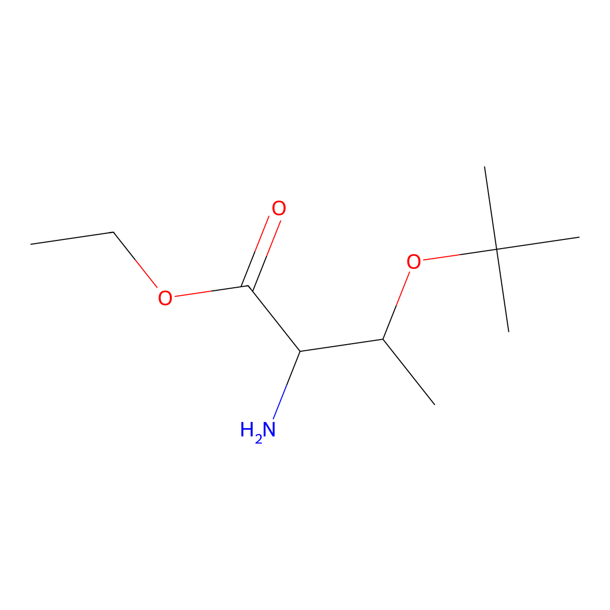 ethyl (2S,3R)-2-amino-3-(tert-butoxy)butanoate molecular structure, CAS 1609237-20-8