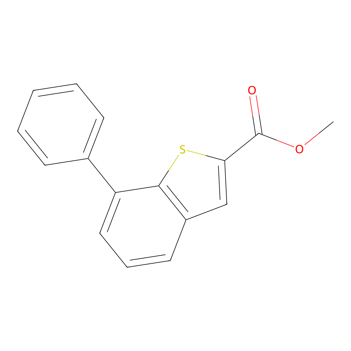 Methyl 7-phenylbenzo[b]thiophene-2-carboxylate molecular structure, CAS 1609255-67-5