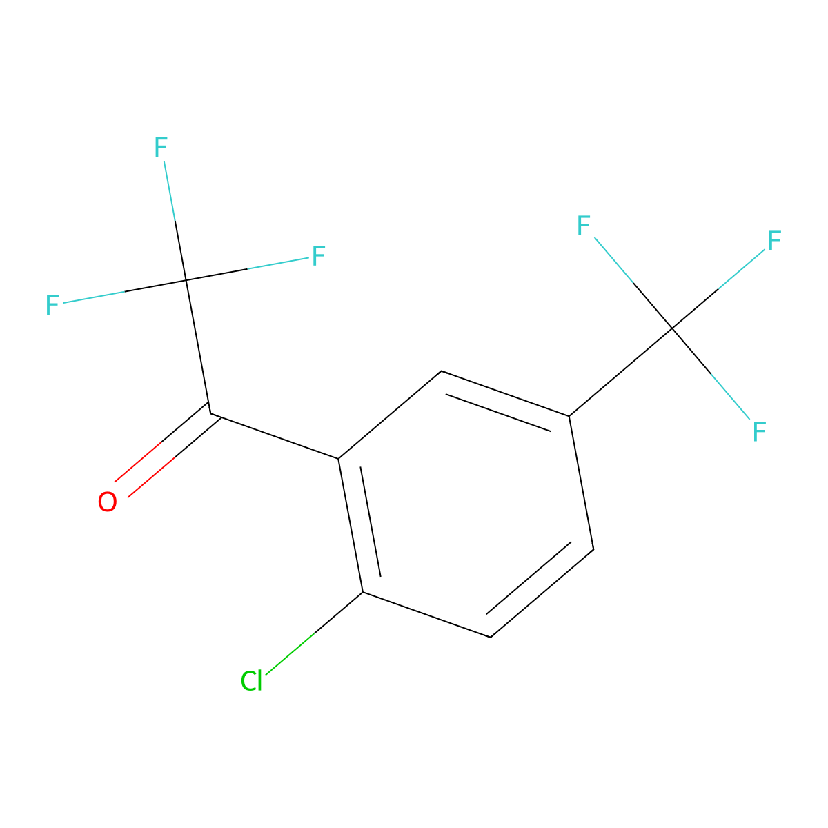1-(2-Chloro-5-(trifluoromethyl)phenyl)-2,2,2-trifluoroethanone molecular structure, CAS 1609256-08-7