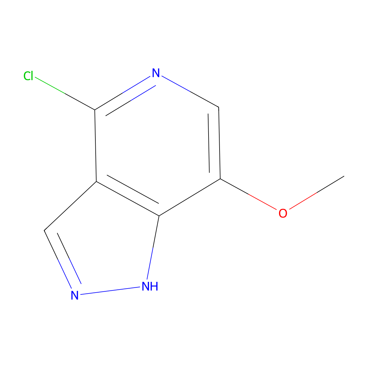4-chloro-7-methoxy-1H-pyrazolo[4,3-c]pyridine molecular structure, CAS 1609259-31-5