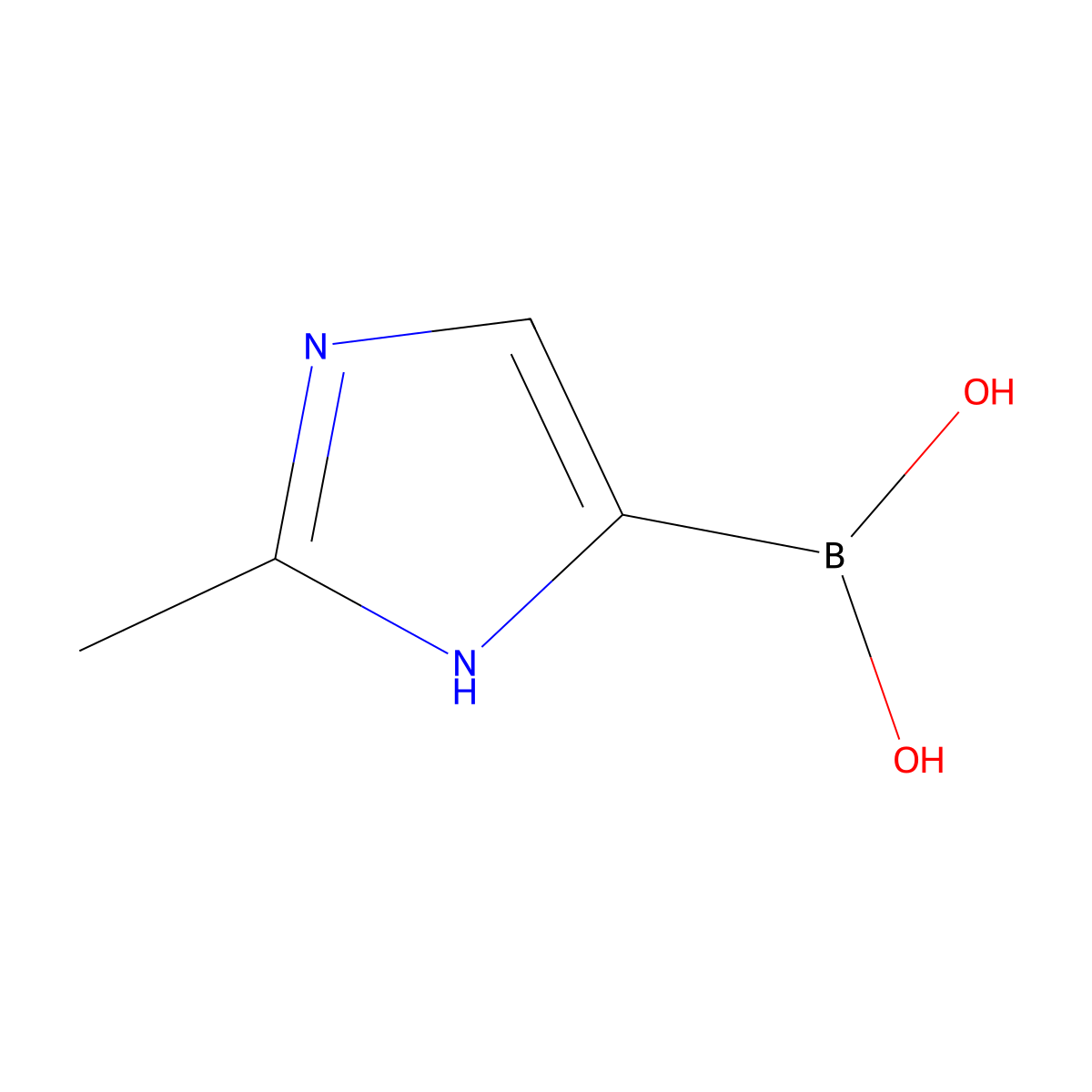 (2-Methyl-1H-imidazol-4-yl)boronic acid molecular structure, CAS 1609265-50-0