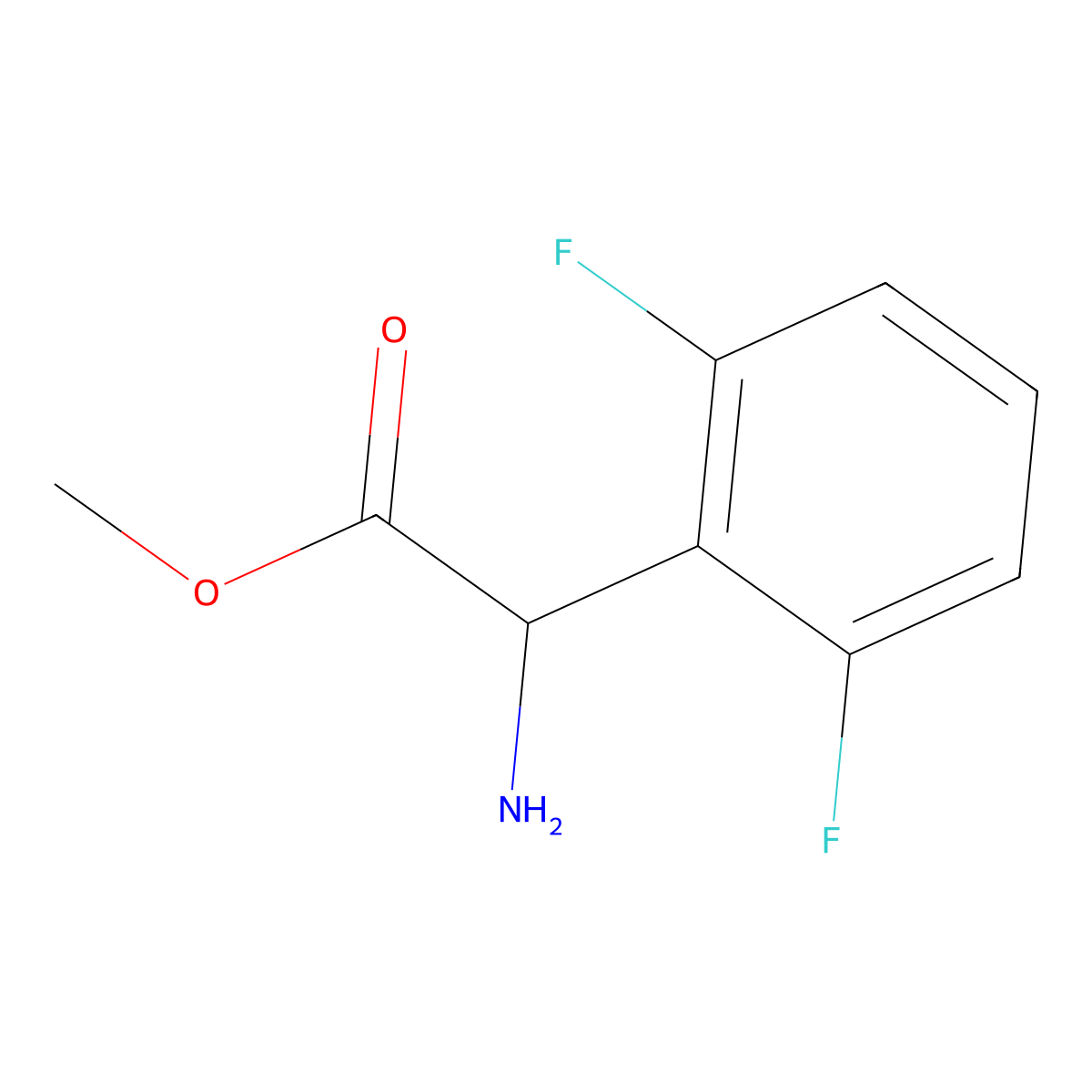 Methyl (S)-2-amino-2-(2,6-difluorophenyl)acetate molecular structure, CAS 1609285-20-2