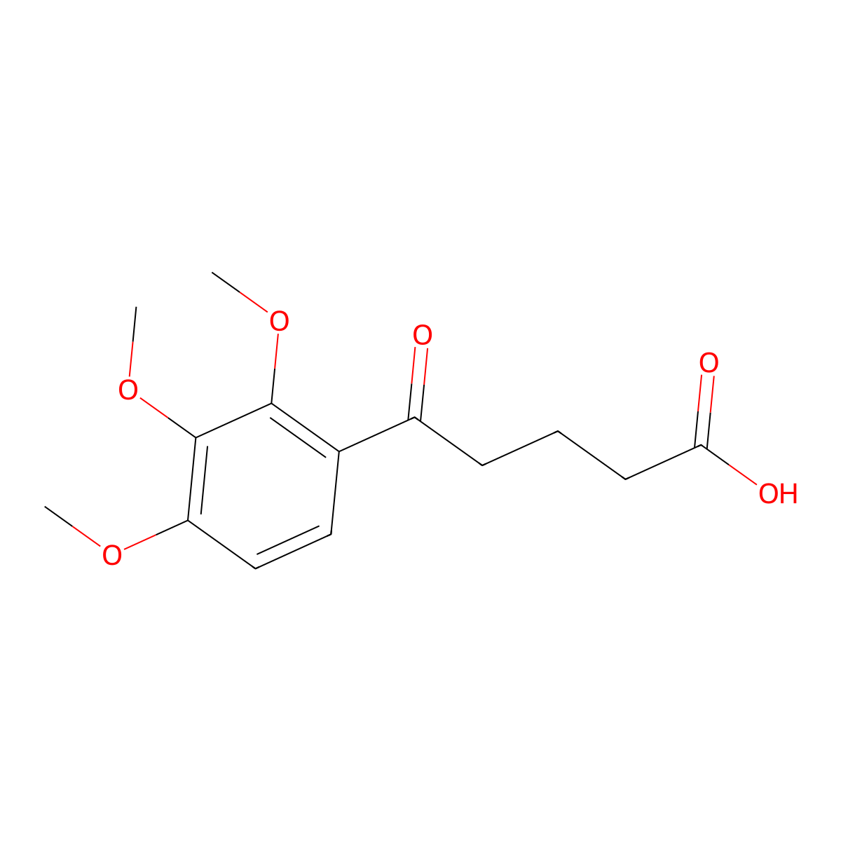 5-(2,3,4-Trimethoxyphenyl)-5-oxovaleric acid molecular structure, CAS 16093-16-6