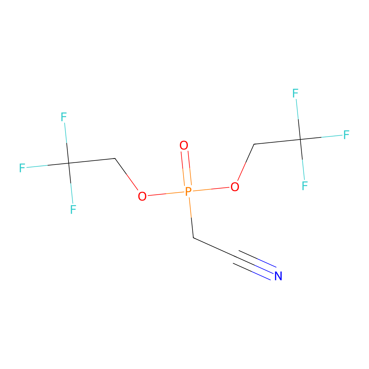 Bis(2,2,2-trifluoroethyl) (cyanomethyl)phosphonate molecular structure, CAS 1609326-76-2