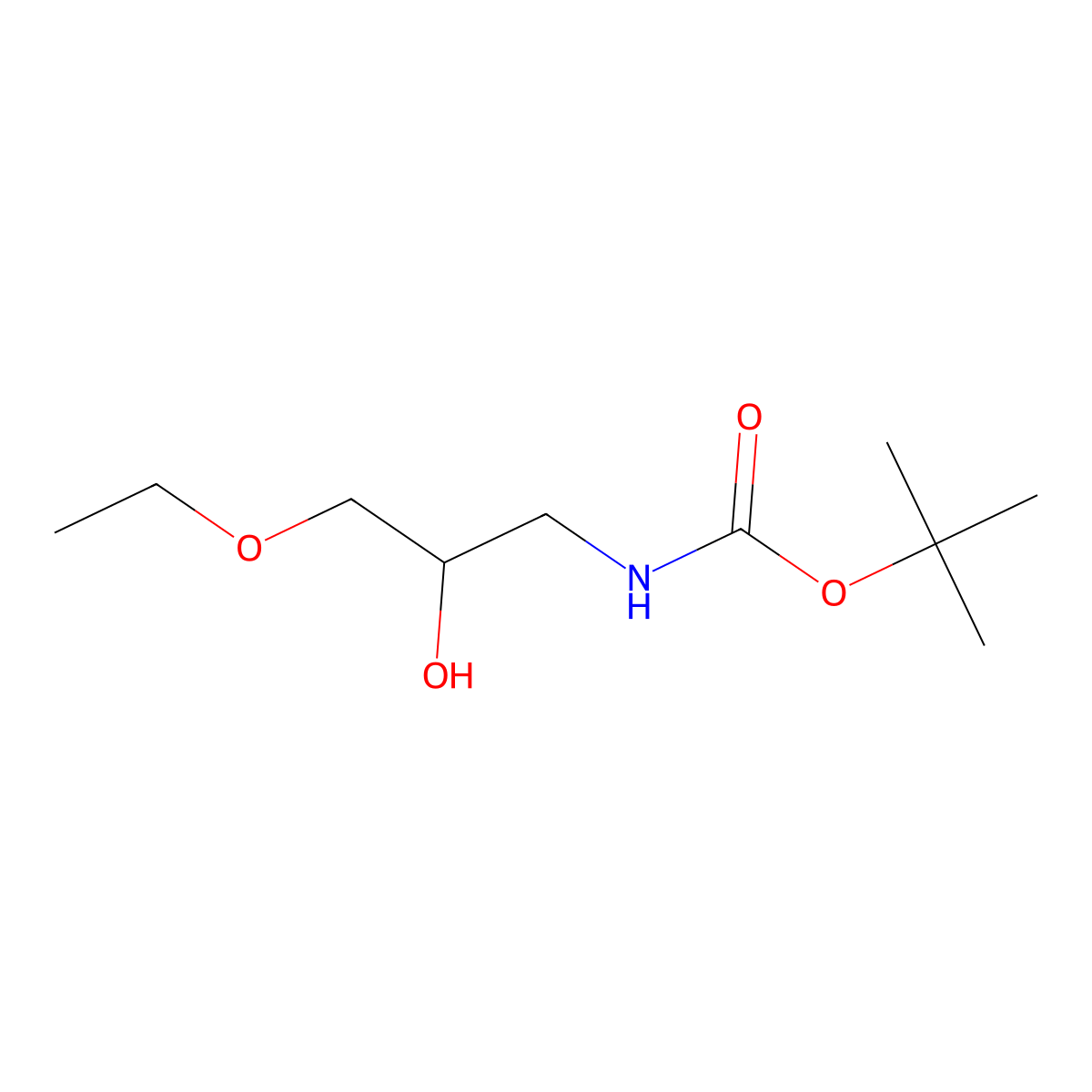 tert-butyl N-(3-ethoxy-2-hydroxypropyl)carbamate molecular structure, CAS 1609344-63-9
