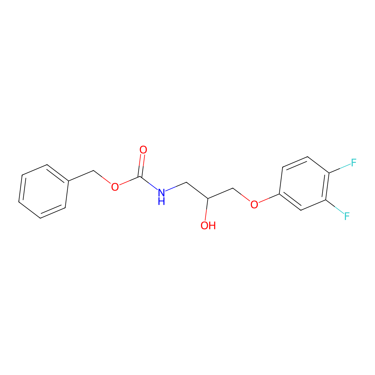 benzyl N-[3-(3,4-difluorophenoxy)-2-hydroxypropyl]carbamate molecular structure, CAS 1609345-32-5