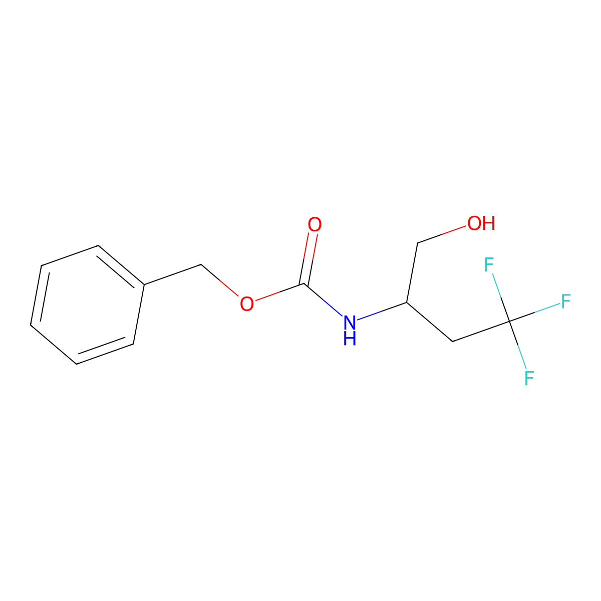 benzyl N-(4,4,4-trifluoro-1-hydroxybutan-2-yl)carbamate molecular structure, CAS 1609345-40-5