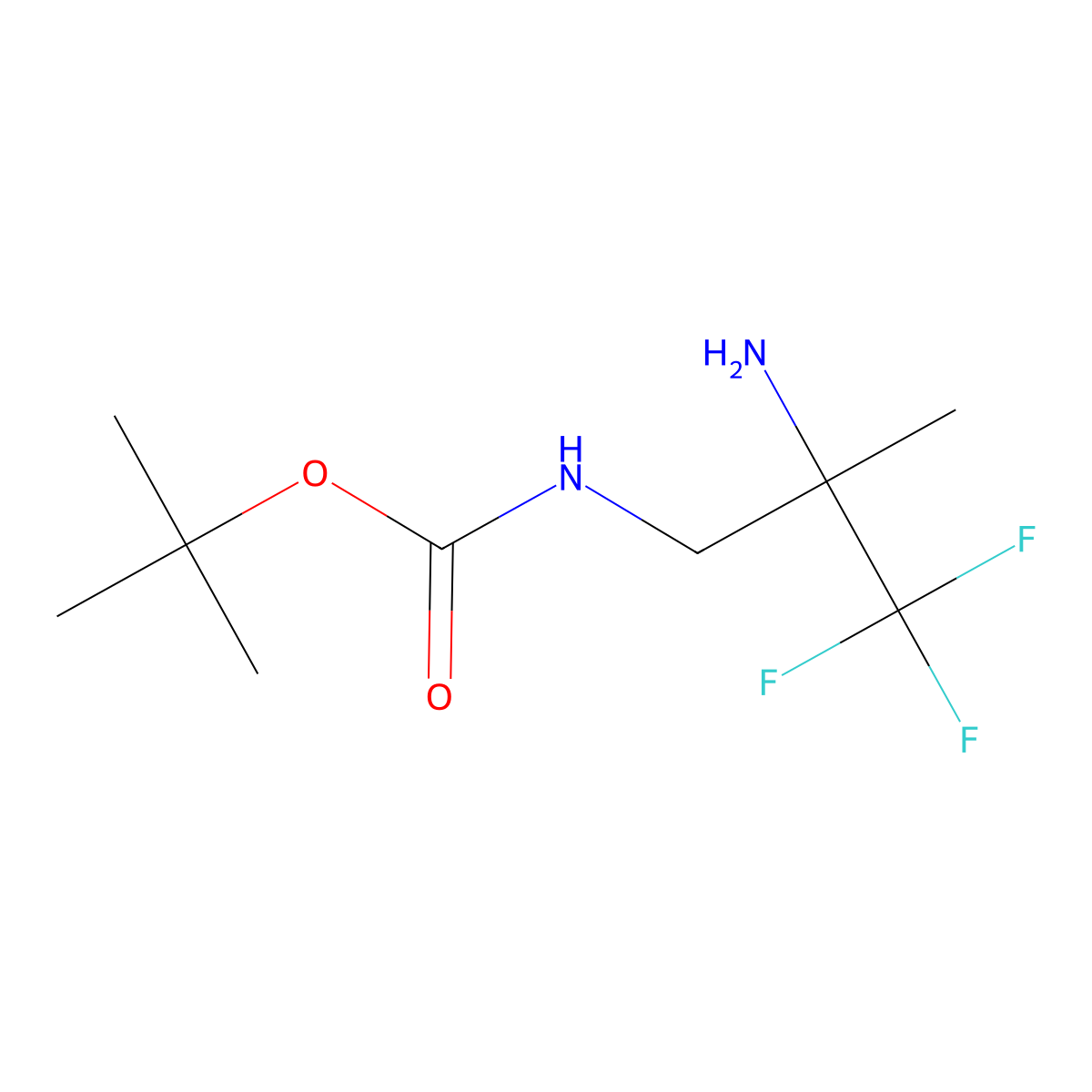 rac-tert-Butyl (2-amino-3,3,3-trifluoro-2-methylpropyl)carbamate molecular structure, CAS 1609346-06-6