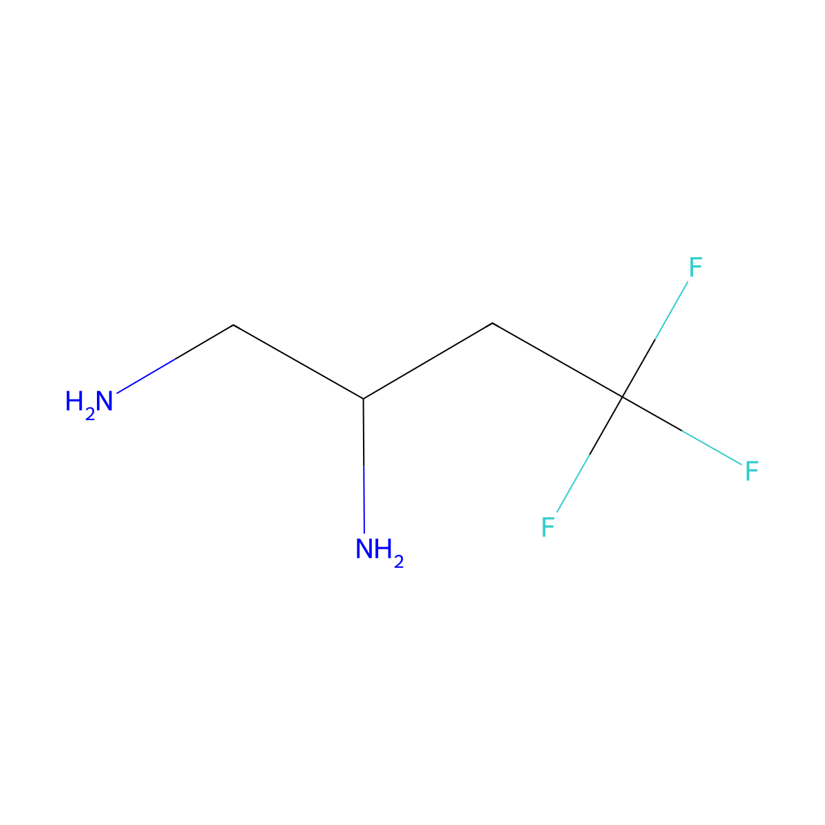 4,4,4-Trifluorobutane-1,2-diamine molecular structure, CAS 1609348-50-6