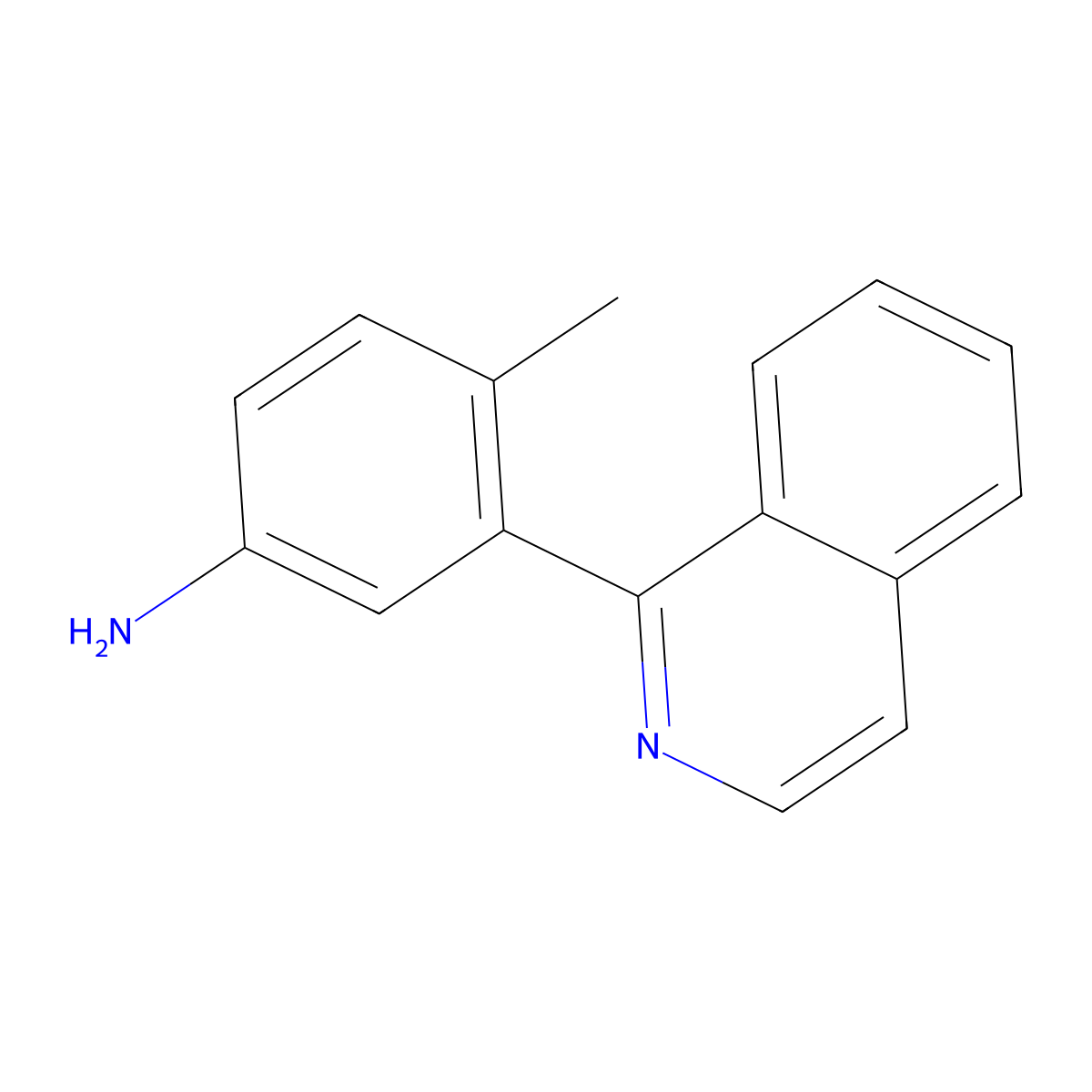 3-(1-Isoquinolinyl)-4-methylbenzenamine molecular structure, CAS 1609356-06-0