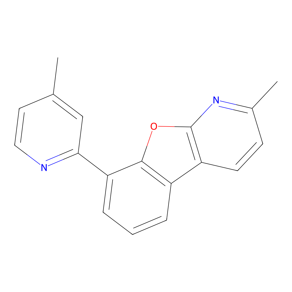 2-Methyl-8-(4-methylpyridin-2-yl)benzofuro[2,3-b]pyridine molecular structure, CAS 1609374-01-7